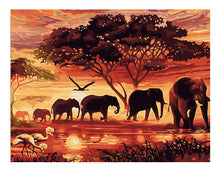 Cargar imagen en el visor de la galería, Elefantes en África diamante